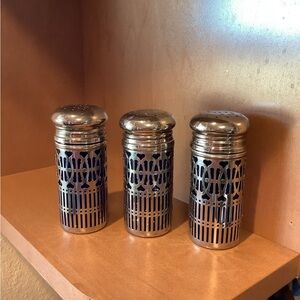 Stylish Black and Silver Spice Shakers